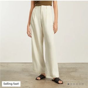 NWT Everlane Linen Way-High Drape Pant